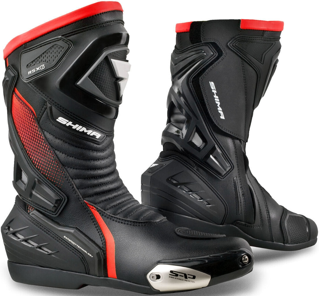 SHIMA RSX-6 MEN BOOTS RED FLUO - SECURTEX MOTOR SL (t/a MaximoMoto)