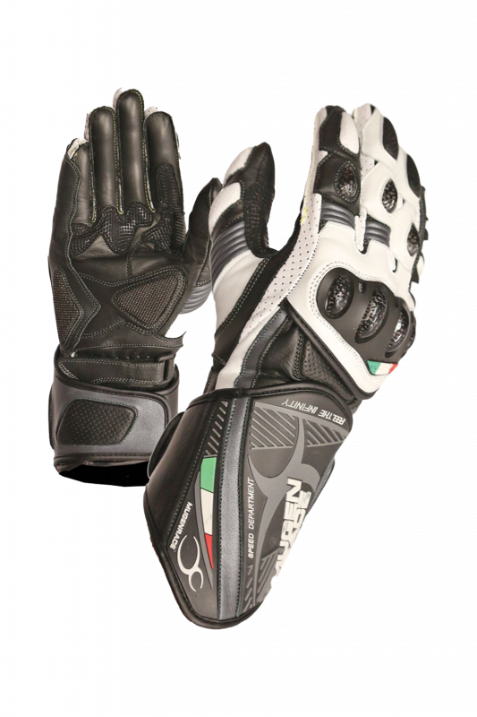 MUGENRACE NEPTUN Deportivos Turismo Moto Guantes Blanco Negro