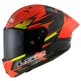 LS2 FF805 THUNDER GP AERO FULL FACE HELMETS FIRE RED BLACK-06 XXL