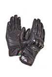MUGENRACE FIGURATORE Cuero Moto Cortos Guantes Negros