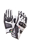 MUGENRACE FIGURATORE Cuero Moto Cortos Guantes Blanco