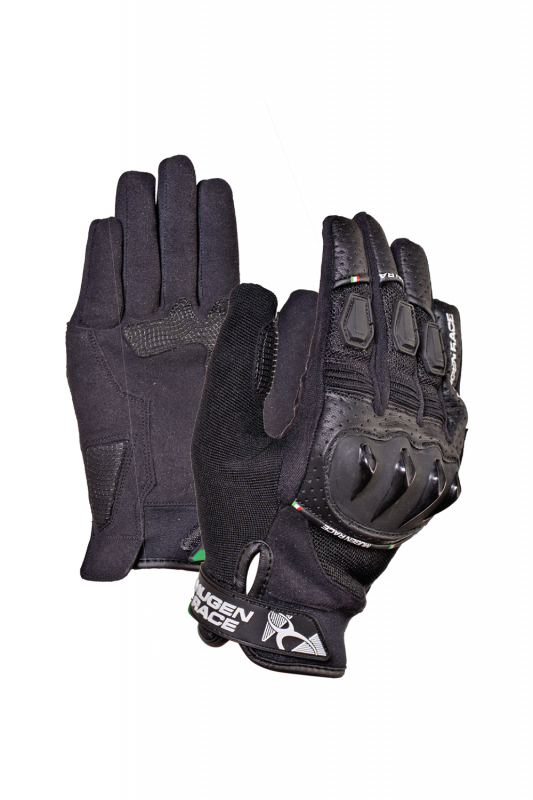 MUGENRACE G-MNR-1667 ROBOGGORE Moto Cortos Guantes Negros