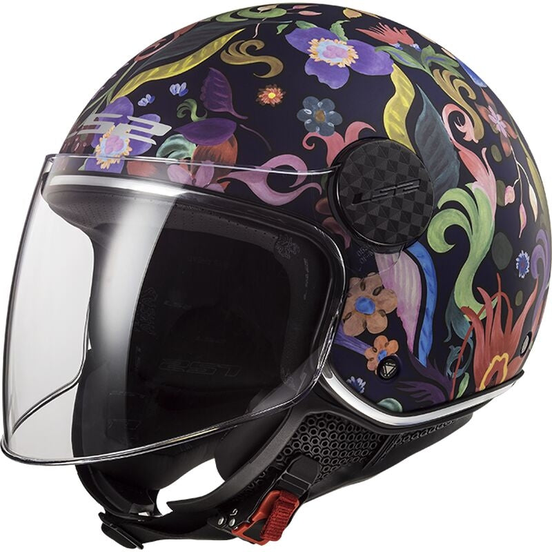 LS2 OF558 SPHERE LUX BLOOM BLUE PINK - SECURTEX MOTOR SL (t/a MaximoMoto)