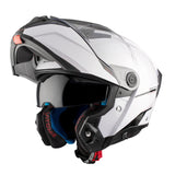 MT Atom 2 Solid Gloss White Flip up Helmet