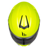 MT Storm Solid Fluo Yellow Flip up Helmet