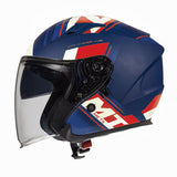 MT Avenue Sideway Matt Blue Red White Motorcycle Helmet