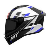 Black White Blue full face Helmet pic
