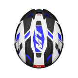 MT Stinger 2 Chic Gloss Black White Blue full face Helmet