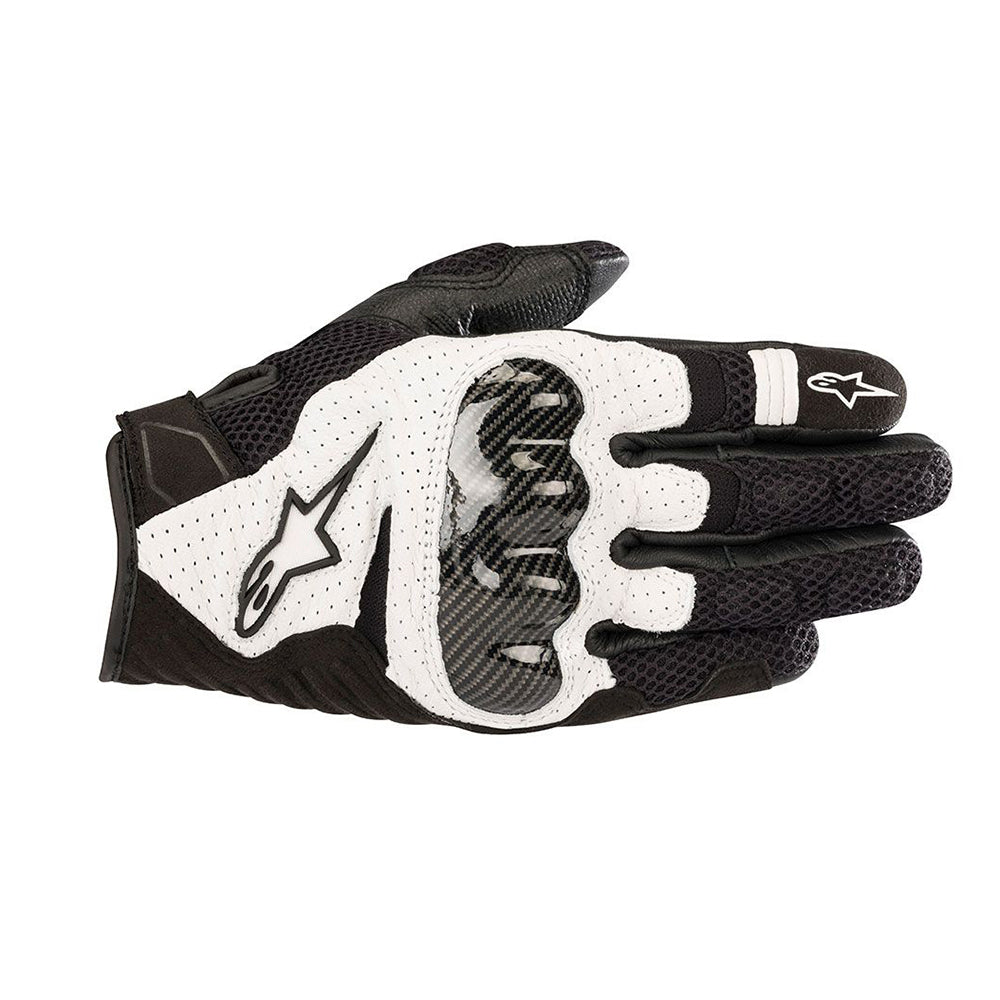 Alpinestars SMX-1 Air v2 Motorcycle Gloves Black White - back pic