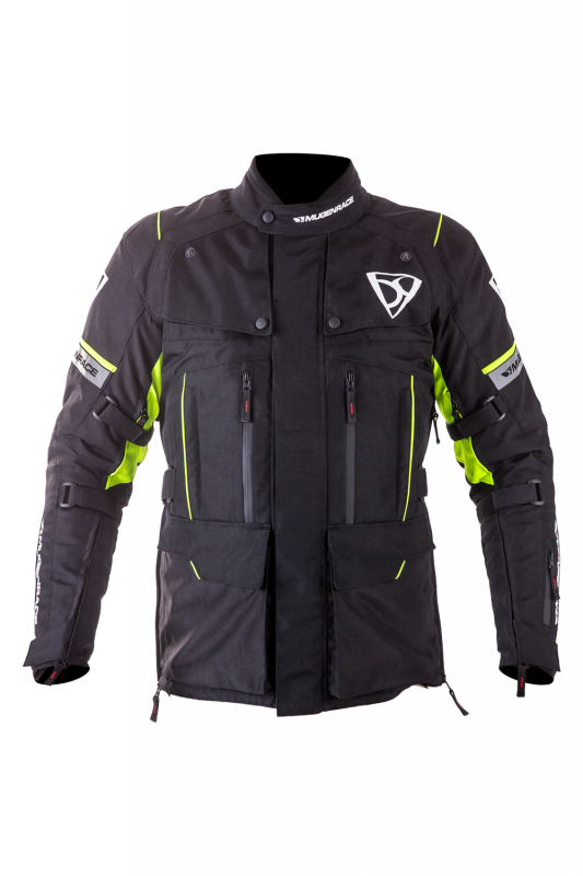 MUGENRACE T-UNO Moto Textil Chaqueta Negro Amarillo Fluor