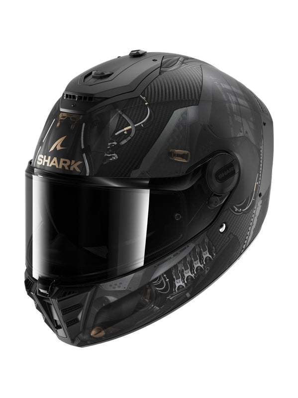 SHARK SPARTAN RS CARBON XBOT Helmet Mat Carbon Anthracite Copper