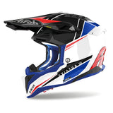 AIROH - AVIATOR 3 PUSH BLUE/RED GLOSS HELMETS