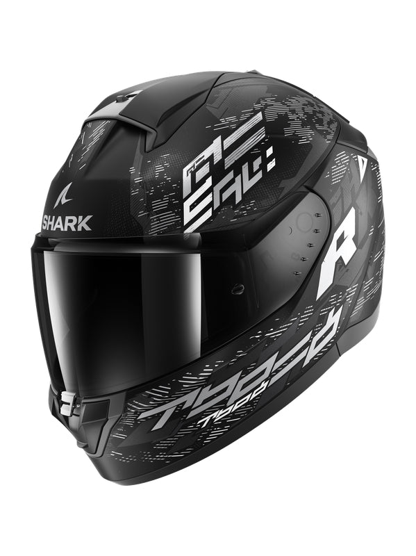 SHARK HE1110EKWS RIDILL 2 BLACK WHITE SILVER