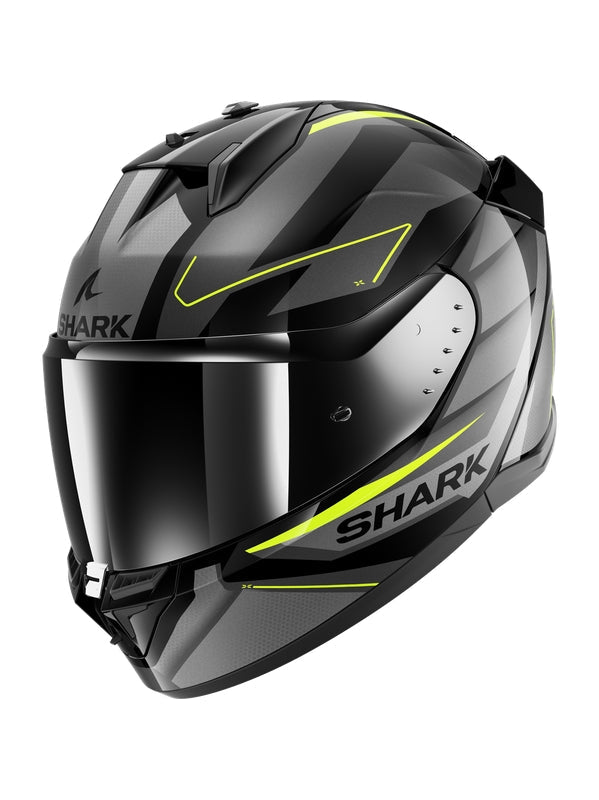 SHARK D-SKWAL 3 Sizler Full Face Racing Helmet Black Anthracite Yellow maximomoto.uk