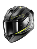 SHARK D-SKWAL 3 Sizler Full Face Racing Helmet Black Anthracite Yellow maximomoto.uk