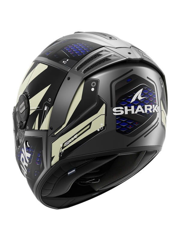 Shark - SPARTAN RS Anthracite Anthracite Blue - SECURTEX MOTOR SL (t/a MaximoMoto)