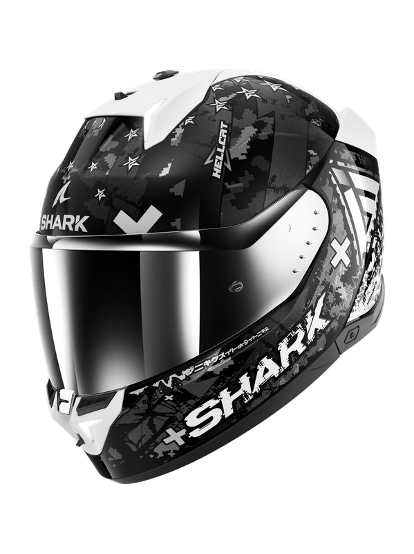 SHARK SKWAL i3 HELLCAT Full Face Helmet Black Chrome Silver