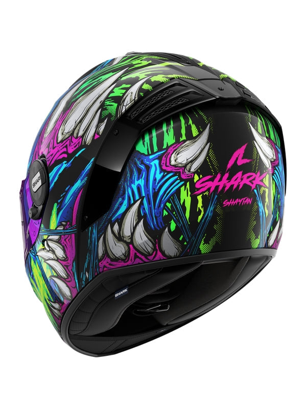 SHARK SPARTAN RS SHAYTAN Full Face Helmet Black Green Violet