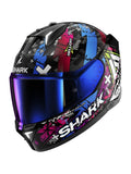 SHARK SKWAL i3 HELLCAT Full Face Helmet Black Chrome Blue