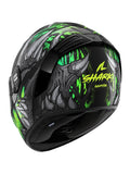 SHARK SPARTAN RS SHAYTAN FULL FACE HELMET Black Anthracite Green