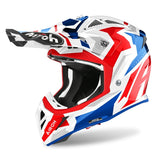AIROH - AVIATOR ACE SWOOP RED/BLUE GLOSS HELMETS