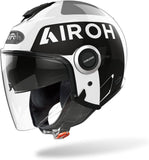 AIROH Helios WHITE GLOSS Open Face Moto Street Helmet