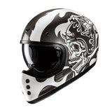 HJC V60 Full Face Motorcycle Helmet – Flame Design Black