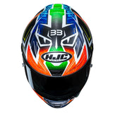 HJC RPHA 1 Binder Replica Motorcycle Racing Helmet Blue Orange