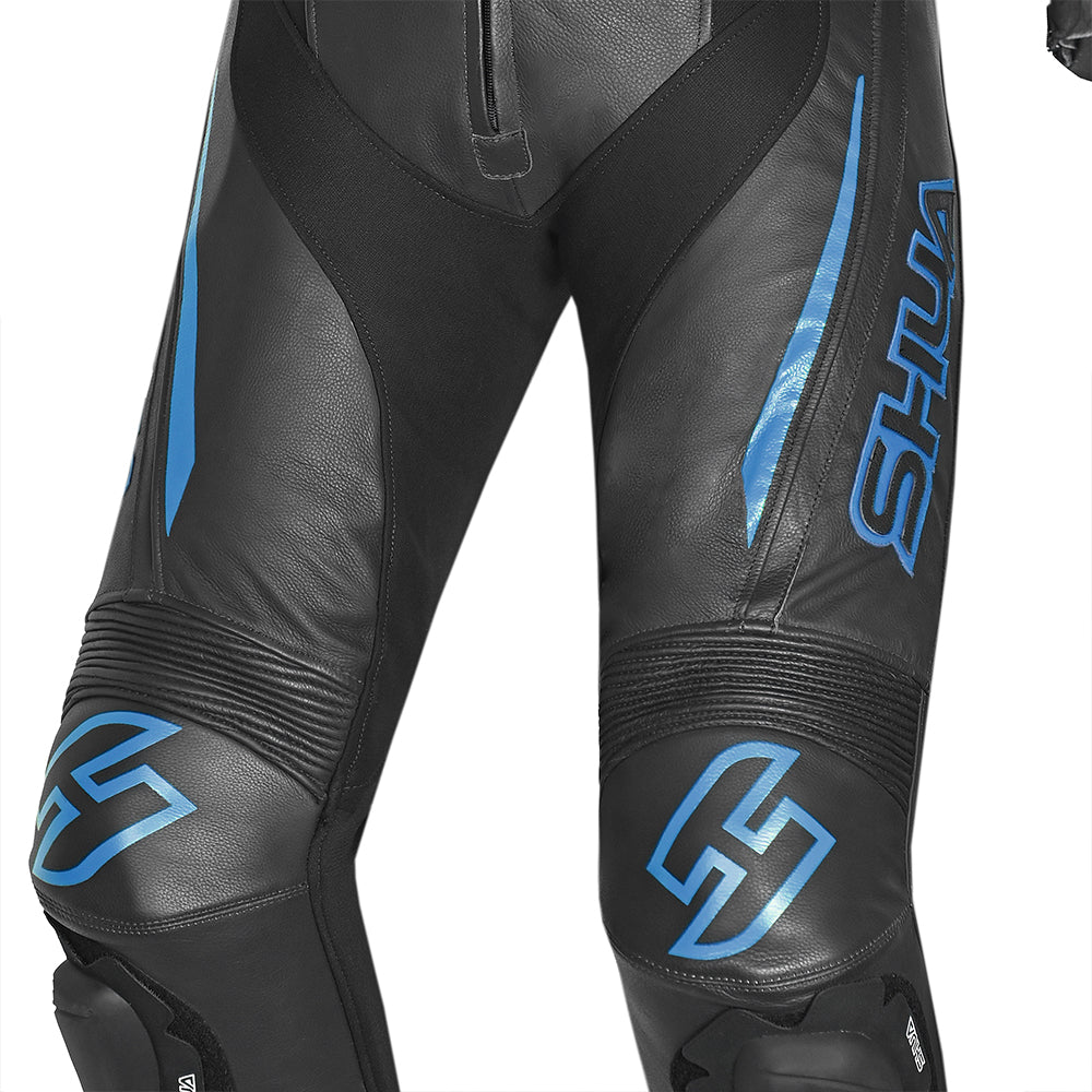 SHUA Infinity 2.0 - 1 PC Motorcycle Racing Leather Suit - Black Blue