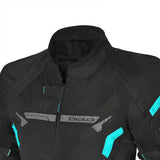 BELA Highland Lady Motorcycle Jacket Black Turquoise