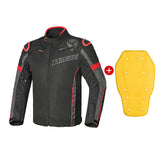 R-Tech Knight Rider Short Motorcycle Racing Jacket - Black Dark Grey Red