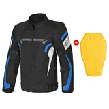 BELA Highland Motorcycle Riding Jacket Men Black Blue