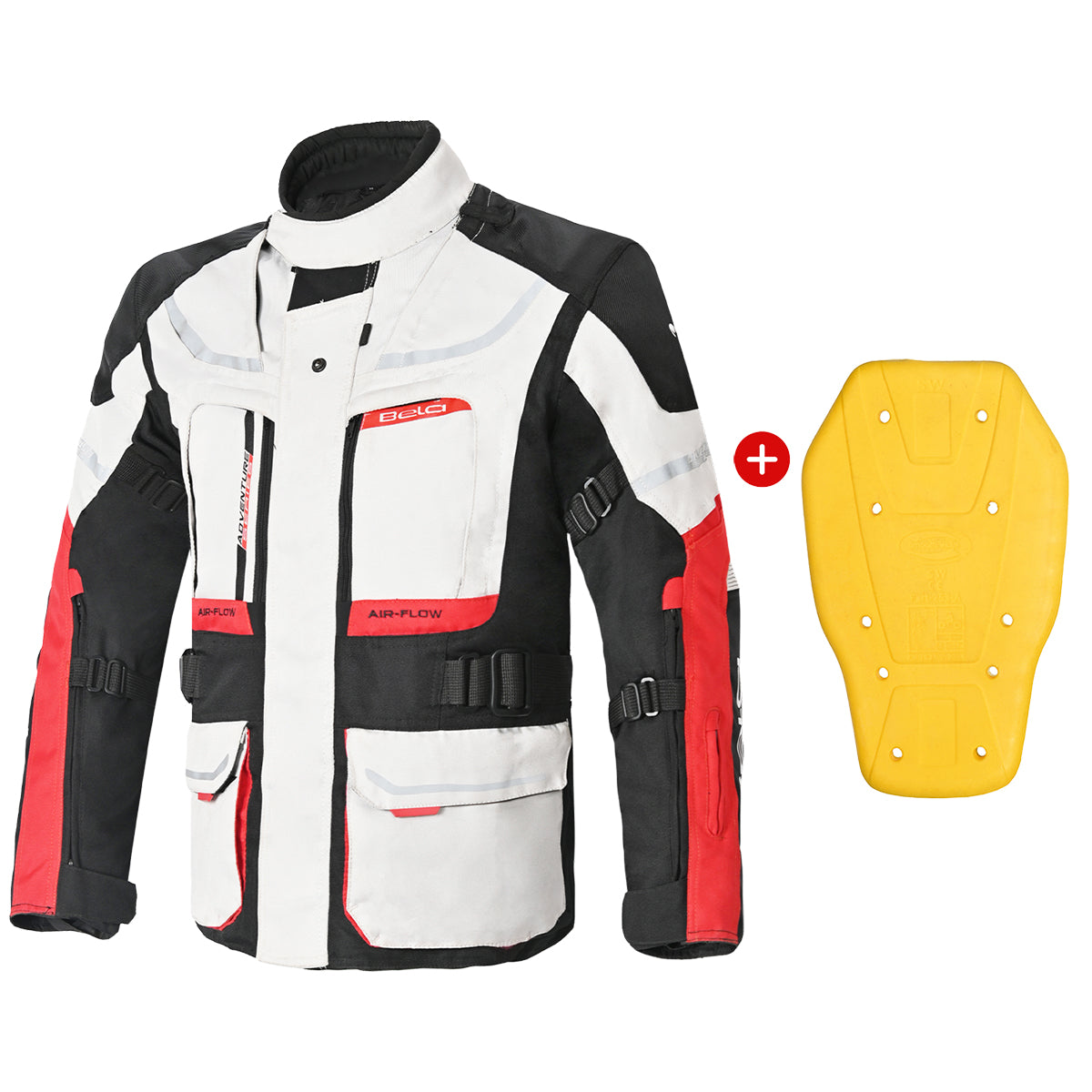 Bela Transformer Motorcycle Touring Jacket White Black Red