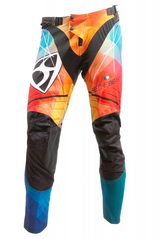 MUGENRACE CR-MNR-2496 MERO CRUZ PANTALONES NARANJA ROJO