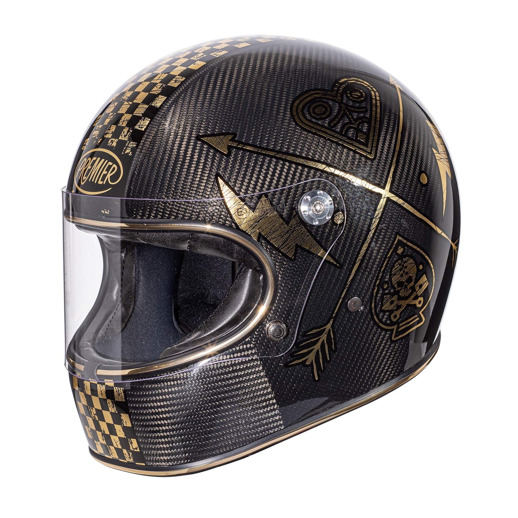 PREMIER - TROPHY CARBON NXGOLD CH HELMET - SECURTEX MOTOR SL (t/a MaximoMoto)