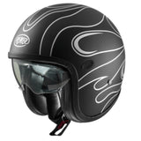 PREMIER VINT.PL ED.CARB FR jet scooter helmet jet BM chrome silver BM