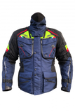 MUGENRACE MARS Textil Chaqueta Azul Marino Amarillo Fluor