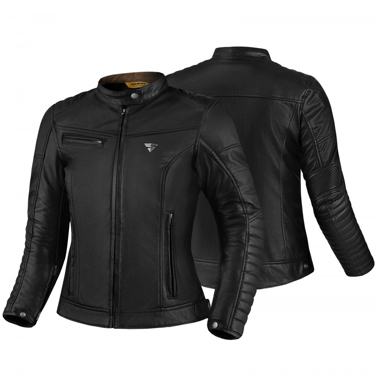CHAQUETA SHIMA WINCHESTER 2.0 PARA MUJER CHAQUETA DE CUERO DE MOTO VINTAGE NEGRA