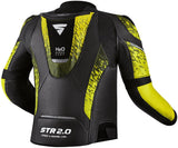 SHIMA STR 2.0 MOTORCYCLE LEATHER JACKET BLACK FLUO