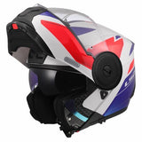 LS2 FF902 Scope II Motorbike Modular Helmet White Blue Red