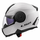 LS2 FF902 Scope II Modular Motorcycle Helmet Solid Gloss White
