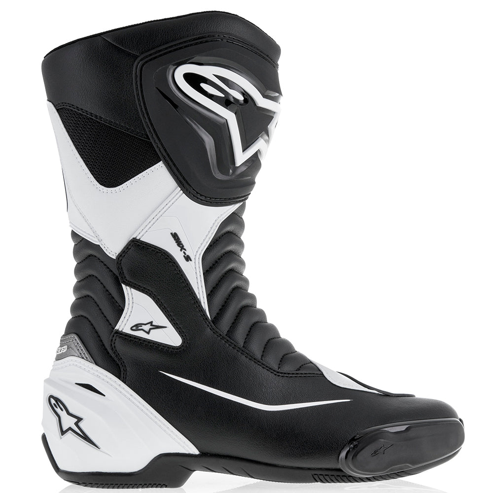 Alpinestars SMX S Durable Motorcycle Touring Boots Black White images