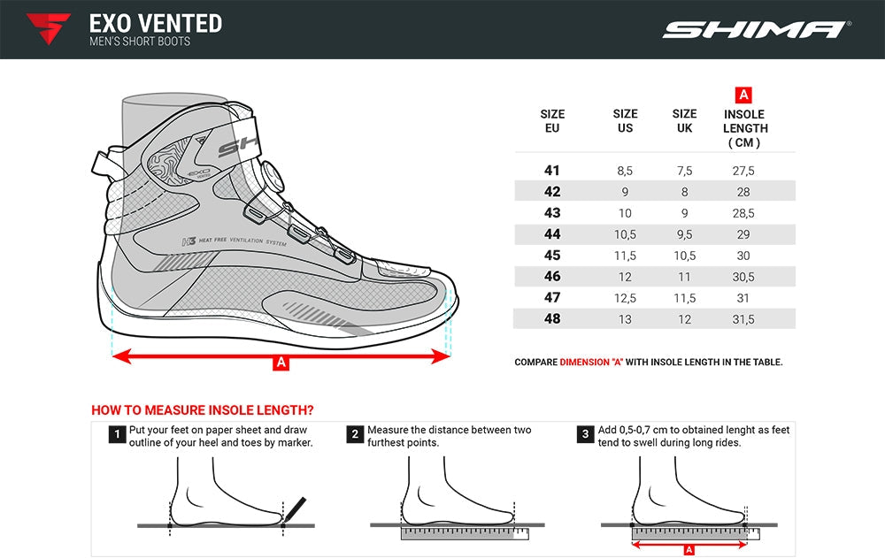 SHIMA EXO VENTED MEN BOOTS BLACK - SECURTEX MOTOR SL (t/a MaximoMoto)