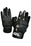 MUGENRACE G-MNR-2167 HALFY CORTOS Moto Guantes Negro Gris