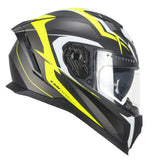 CGM 311G BLAST SPORT Integrales Casco Negro Amarillo Fluo Mate