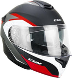 CGM - 568G BER DRESDA Modular Casco Nero Rosso opaco