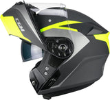 CGM 568S BER grafito Modular Casco moto touring Grafite Giallo fluo opaco