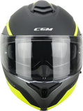 CGM 568S BER grafito Modular Casco moto touring Grafite Giallo fluo opaco