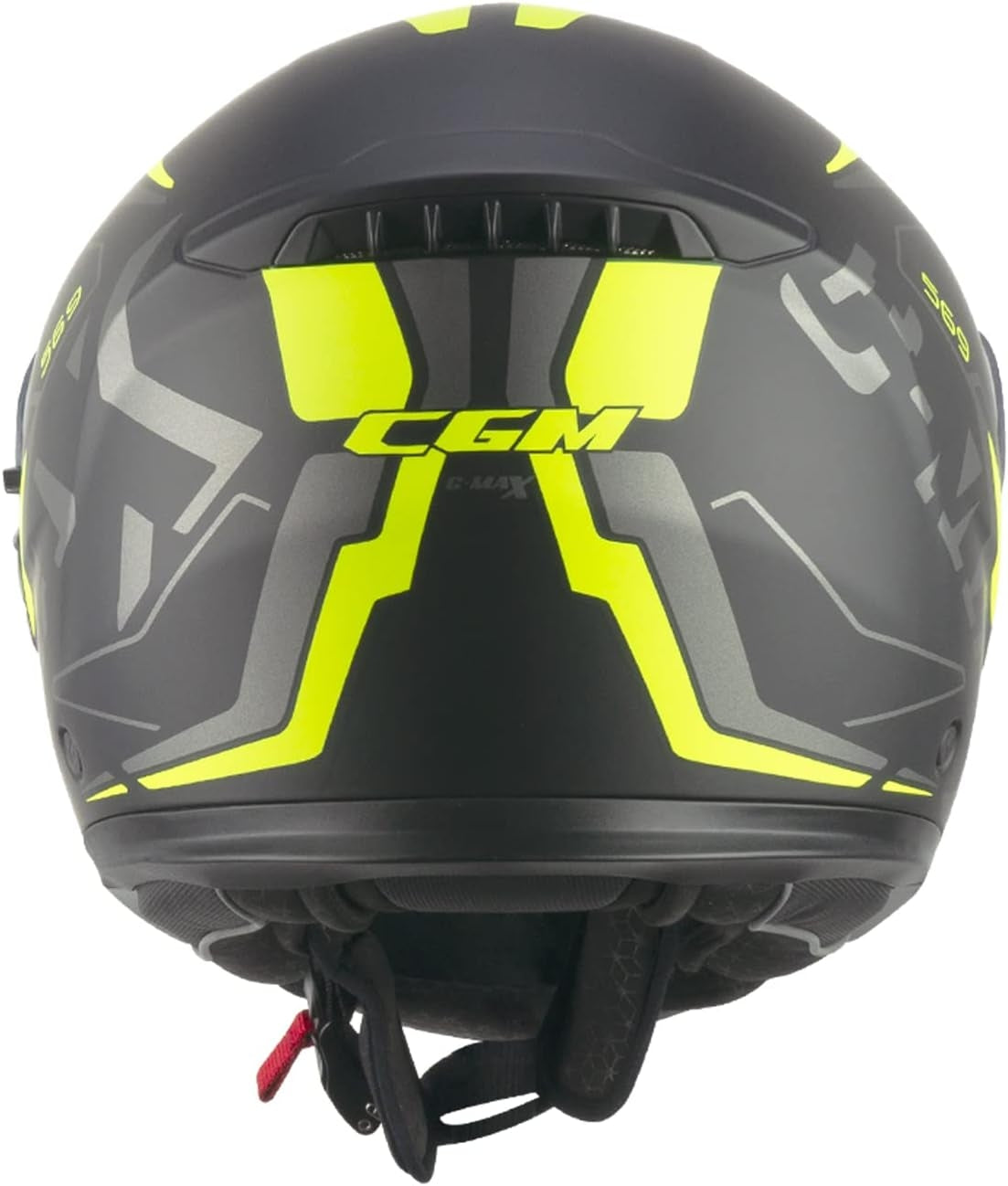 CGM - 569G C-MAX CITY Modular Casco Nero Giallo fluo opaco