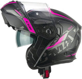 CGM 569G C-MAX CITY Modular Casco Nero Fucsia fluo opaco
